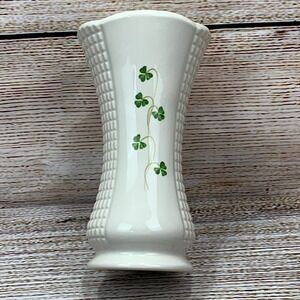 Donegal Parian China Ireland White Vase Shamrock‎ Clover St. Patrick's Day